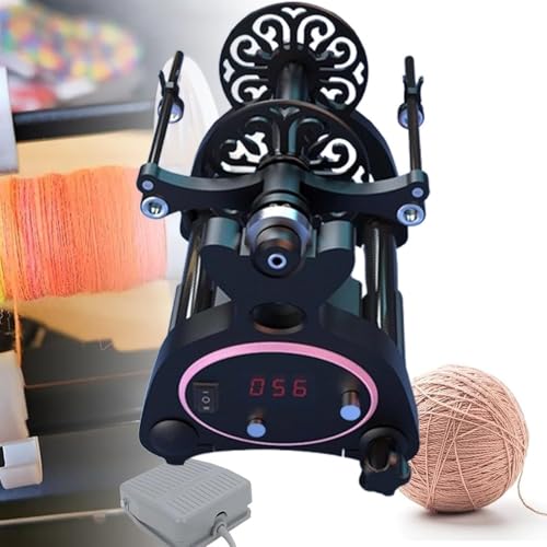 Electric Spinning Wheel Wool Fibre Twisting, Electric Spinning Wheel for Yarn Making, Forward and Reverse Switching, Spinning Wheel for Wool