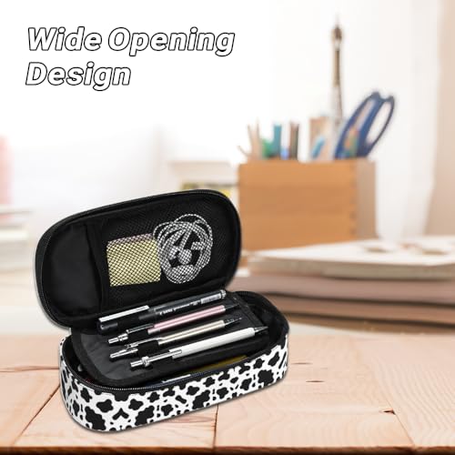 Image of Cow Print Pencil Case for Girls Boys Cute Large Pencil Pouch Organizer Adults Pencil Bags with Zipper for School Office College Back to School Gifts, 8.3*3.7*2inches