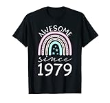 Photo Gallery awesome since 1979 retro 43rd birthday rainbow 43 years old maglietta Photo Gallery awesome since 1979 retro 43rd birthday rainbow 43 years old maglietta