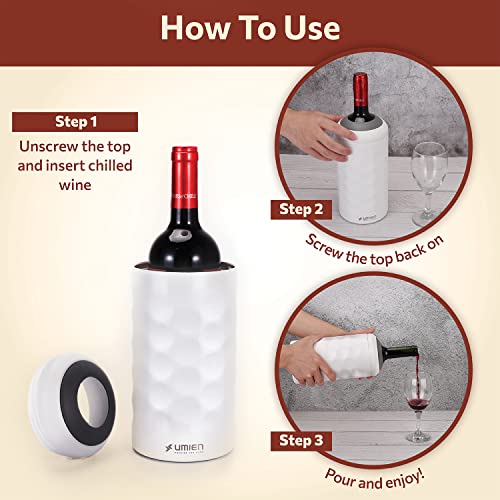 image for UMIEN Wine Chiller - Premium Wine Bottle Chiller Double Walled, Vacuum
