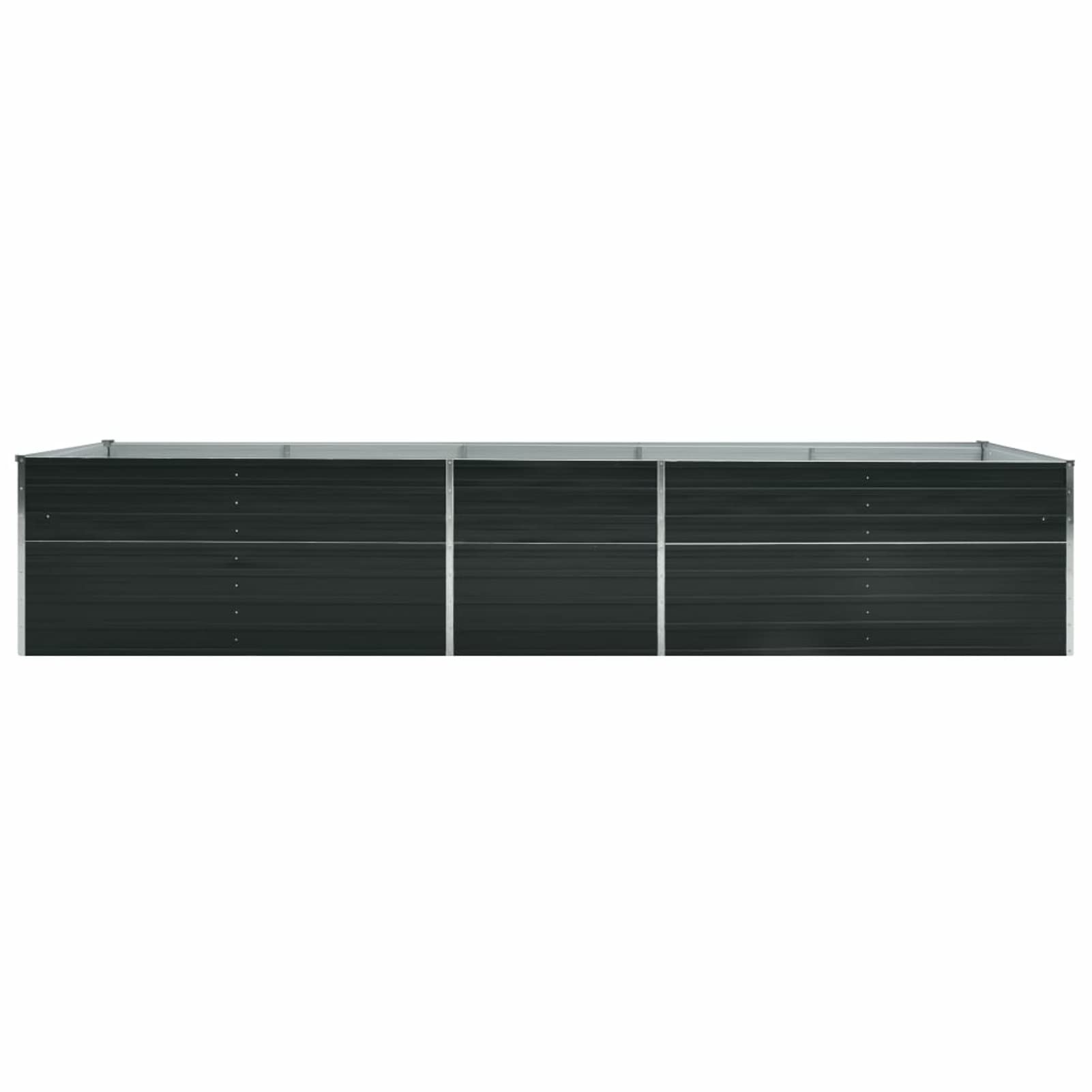 Arriate, Mesa De Cultivo, Huerto Domestico, Cultivo De Plantas Aromaticas, Arriate De Jardín, de Acero galvanizado Gris Antracita 400x80x45 cm