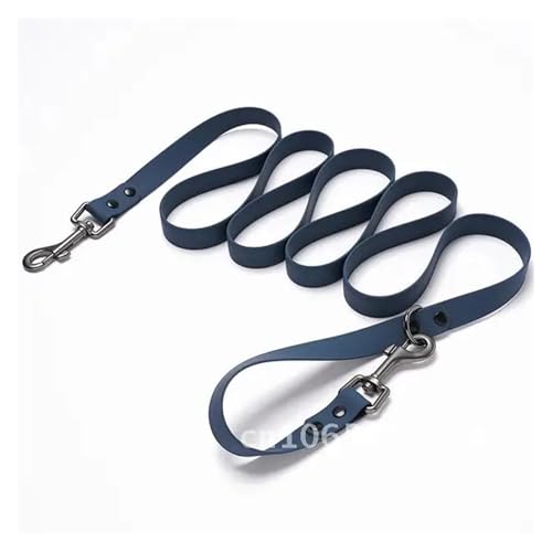 クラシックな犬用リーシュ トレーニングリード 屋外用 防水 PVC ファッション 犬用ペット 頑丈な牽引ロープに対応(Blue)
