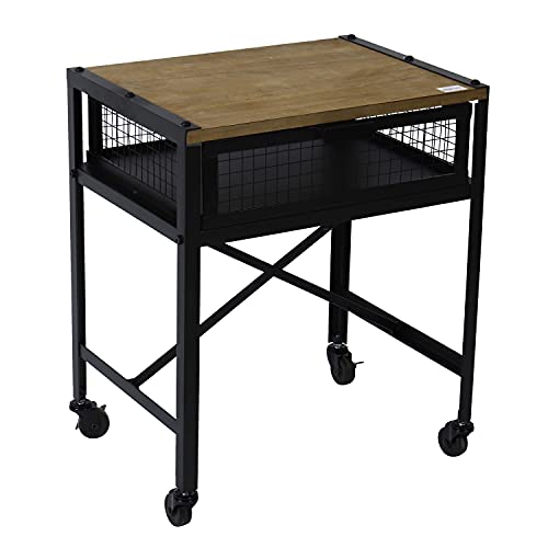 Decor Therapy Tilton One Drawer Accent Side Table Mesa de Acento, Madera, Negro Cover