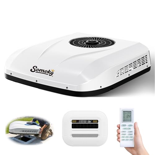 12V RV Air Conditioner | 11000 BTU Ultra-Low Power Draw | 43LBS Mini 1-Person DIY Install | Quiet 12 Volt DC Battery Powered Camper AC Unit for Off-Grid Camping, Vans, Trucks, Trailers (Cool Only)