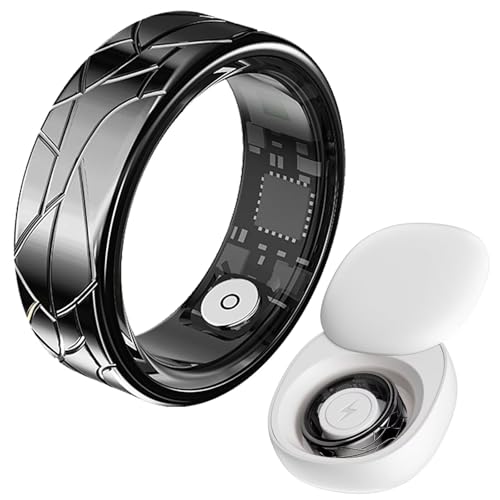 Anello Intelligente per Android e iOS - Monitoraggio del Sonno Cardiofrequenzimetro Contapassi Fitness Tracker per e - Sport e uomo donna