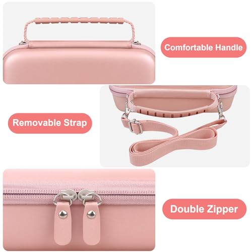 Image of Canboc Travel Case for Portable Nebulizer, Handheld Nebulizer for Adults, Mesh Nebulizer Bag with Removable Shoulder Strap, Mesh Pocket fit Medication or Essentials, Rose Gold (Case Only)