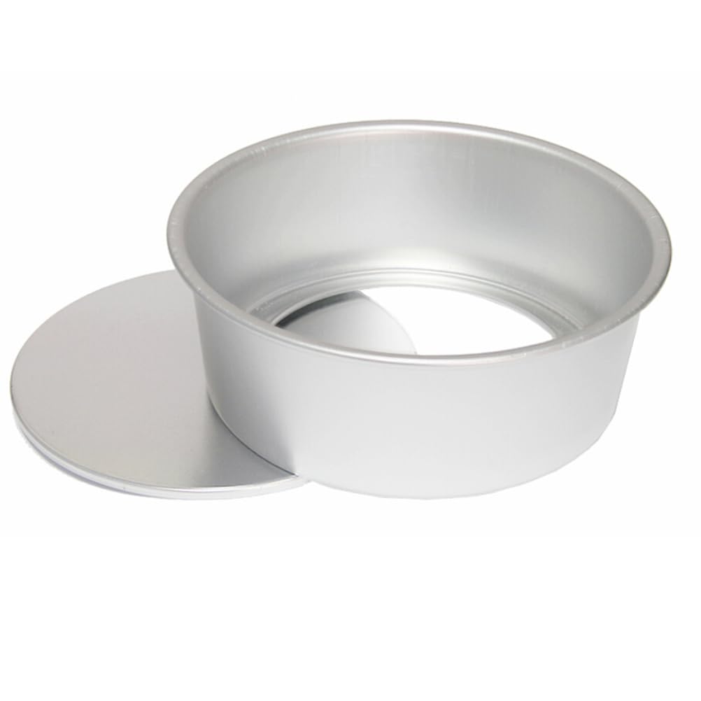 DOITOOL 1 x Kuchenform, 25,4 cm, rund, tragbar, eloxiertes Aluminium, Kuchen-Backform, abnehmbarer Boden, Backform für, Ofen, silberfarben