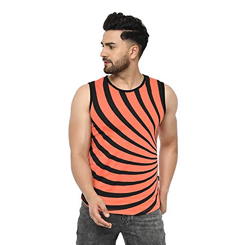 Image of RIGO Men's Geometric Slim Fit Vest (SD02201040 Pink