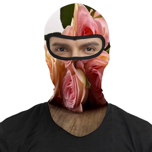 Pasamontaña térmico para hombre y mujer con estampado de rosas y flores, máscara facial para esquí, motocicleta y clima frío miniatura 2