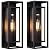 2Pack 18inch Outdoor Wall Light Fixtures,Exterior Waterproof Lanterns,Porch Sconces Wall Mounted Lighting with E26 Sockets & Glass Shades,Modern Matte Black Wall Lamps for Patio Front Door Entryway