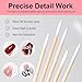 600PCS Double Pointed Tip Cotton Swabs, Precision Tip Cotton Swabs Microblading Cotton Swab for Makeup Nail Polish Remover Pen Touch Up Disposable Makeup Applicators Beauty Tools