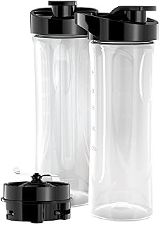 BLACK+DECKER PBJ2000 FusionBlade 20 Ounce BPA-Free Personal Blender Jars (2-Pack with Travel Lids)
