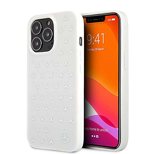 CG Mobile Mercedes MEHCP13LESPWH Coque pour iPhone 13 Pro/13 6,1" Motif étoiles Blanc/argenté