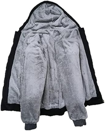 Heren Hoodies Gebreid Vest Halflange Fleece Gevoerde