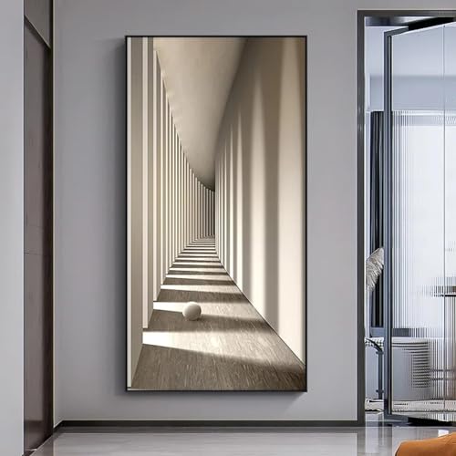 Peinture décorative couloir HYFBH grand format pour un design de porche élégant contemporain