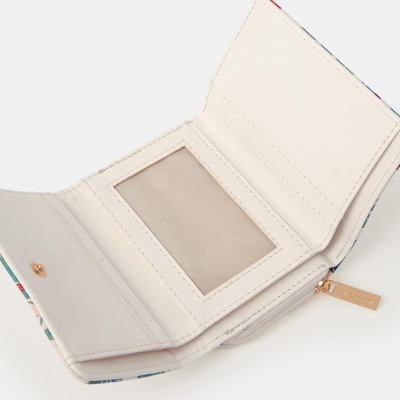 Image of Accessorize London Women's Cream Strawberry Print Tri Fold Purse