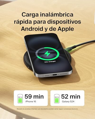 Miniatura 3 de Belkin BoostCharge Cargador Inalámbrico Qi, Carga Rápida 15W - Negro
