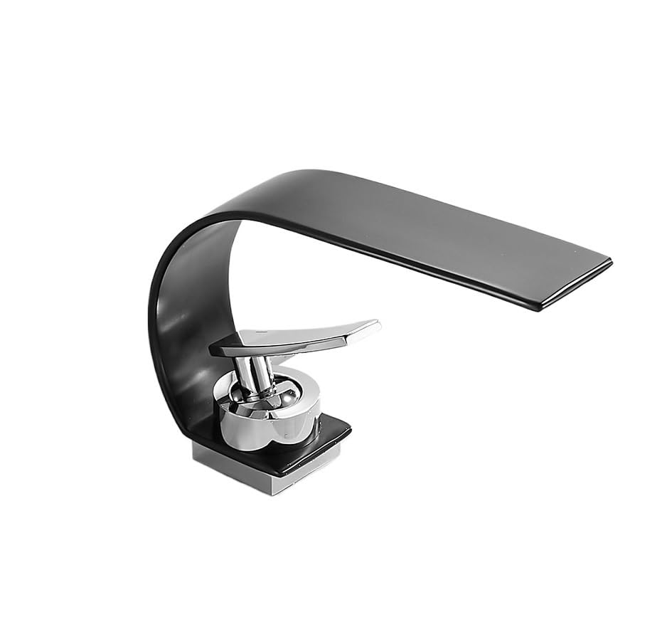 Robinet de lavabo moderne cascade pour rénover une salle de bain zen