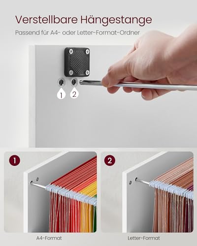 Büroschrank Vasagle Aktenschrank für Homeoffice und Druckerständer