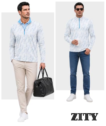 ZITY Printed UPF 50+ Quarter Zip