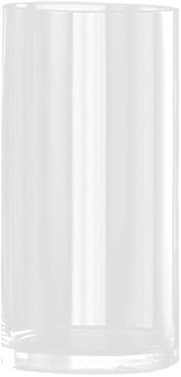 Jarrón cilíndrico de cristal transparente 30cm LOMUG para flores y decoración de mesa
