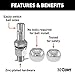 CURT 42178 1-7/8 and 2-Inch Chrome Steel Switch Ball Set, Up to 6,000 lbs. GTW