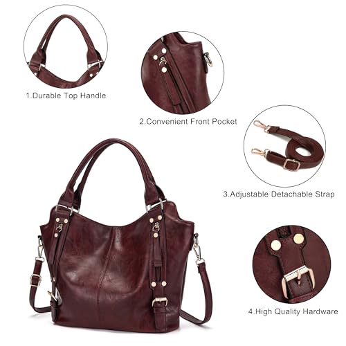 Image of Crossbody Bags for Women Large Hobo Purse Shoulder Handbag Wallet Set 2PCS | Soft PU Leather,Total 9 Pockets,Large Capacity,with a Spacious Functional Wallet,Detachable Shoulder Strap,Stylish Design