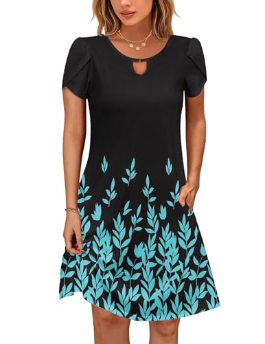 Cuptacc Sommerkleid Damen Rundhals...