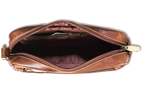 Woodland® Praktische polstas voor de man van natuurlijk buffelleer - Afbeelding 4