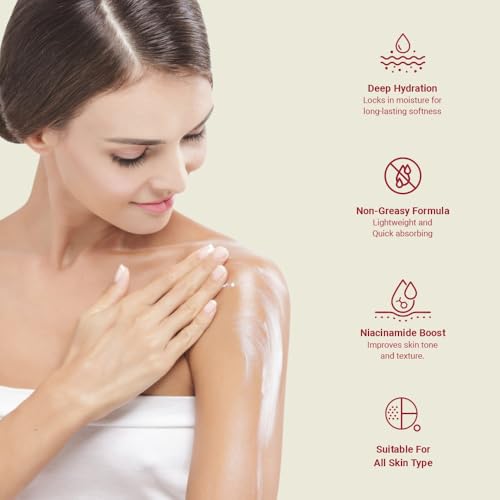 Image of Boericke & Tafel Moisturizing Body Lotion - With Shea Butter,Vitamin E & Coconut Oil | Non greasy formulation for glowing, smooth & hyderating skin| Suitable for all skin types -300 ml (Pack of 1)