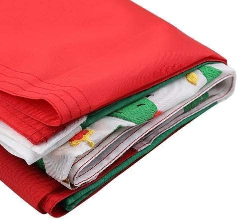 Miniatura 6 de Bandera mexicana de 5 x 8 pies, banderas bordadas de nailon 210D con paneles cosidos