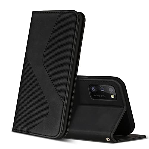 ZONNAVI Cover per Samsung Galaxy A41, Flip Custodia Pelle PU con [Slot Cart] [Supporto Stand] [Magnetica], Cover a Libro Portafoglio per Samsung Galaxy A41 (Nero)