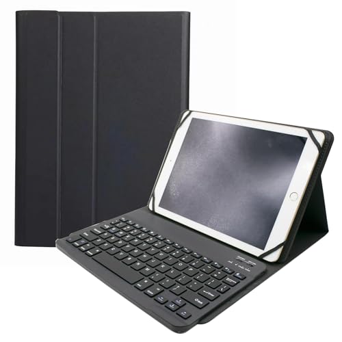 Custodia Universale con Tastiera per Tablet da 9,7',10,1',10,2',10,5',10,9',11', con Tastiera Bluetooth Wireless Rimovibile,Black English Layout