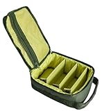 XUSANSO Angelrolle Tackle Tasche wasserdichte Angeltasche Tragbarer Rutenträger Ausrüstungstasche Angelgerät Aufbewahrungstasche mit 3 verstellbaren Trennwänden zum Spinnen, Baitcasting Fliegenrollen