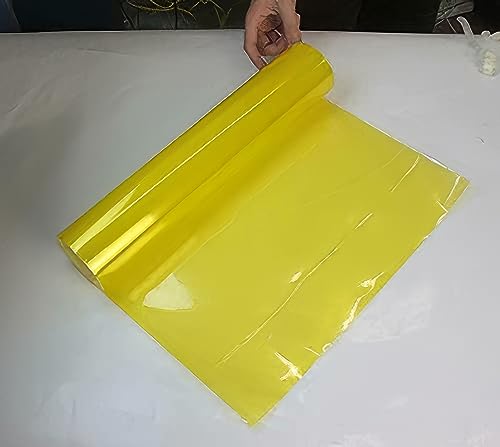 TOTMOX Car Light Folie, Tönungsfolie aus Vinyl für Scheinwerfer, Rücklicht, Nebelschlussleuchte, Gelb, 30 cm x 200 cm