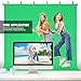 Forlogic Green Screen Backdrop Kit with Stand, 8x7.2ft Portable GreenScreen Background Stand for Streaming Video and Photography Shoots