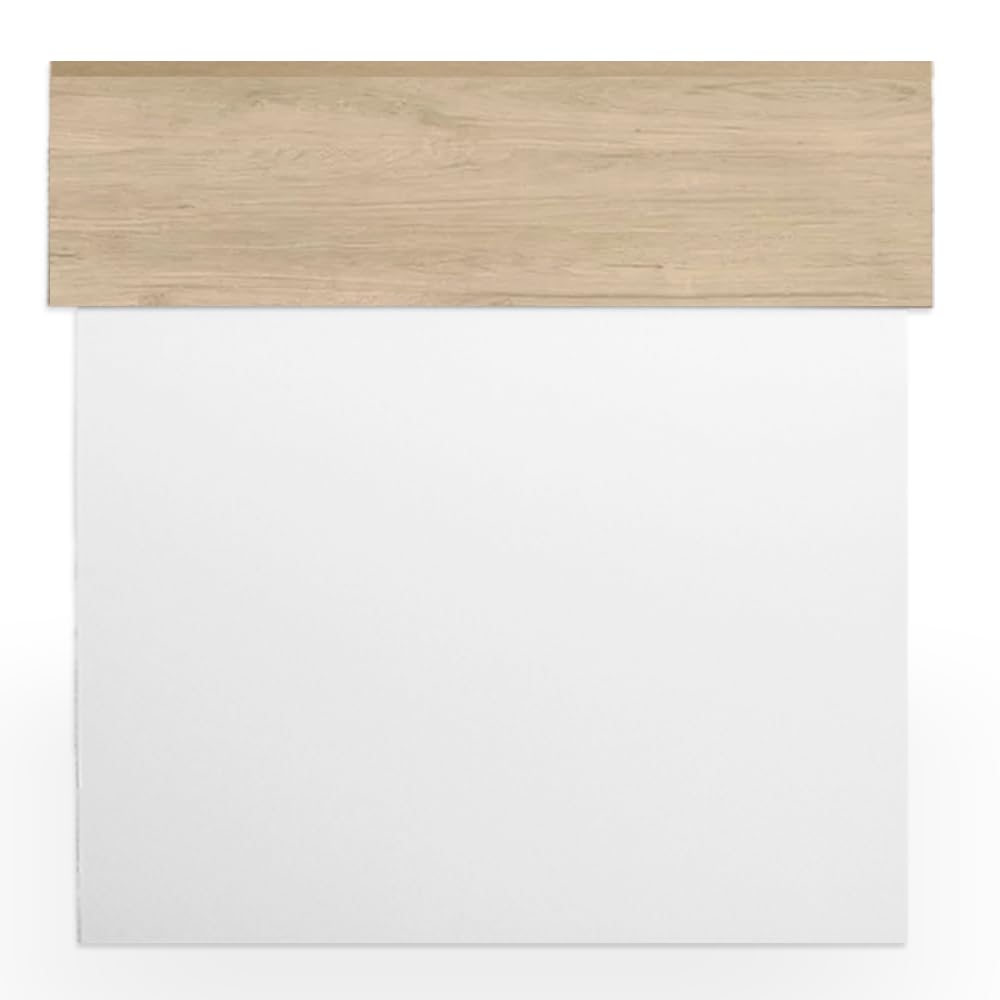 Mostrador Osiris Basic. Mostrador de Recepción para Oficina, Tienda, Clínica. Fácil Montaje (160cm Ancho, Roble)
