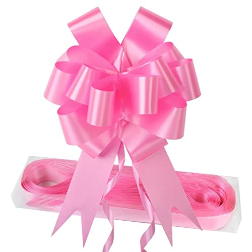 Materiale: questi fiocchi regalo sono realizzati in materiale polipropilene, non si sbiadiscono facilmente, impermeabili e robusti, non tossici e insipidi, adatti per cravatte regalo, cesti, artigianato, pane, torte, decorazioni floreali.