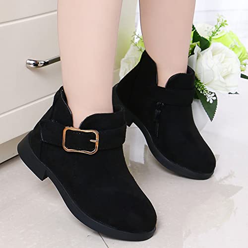 Bottes mode pour filles taille 35 modèle contemporain noir - 4