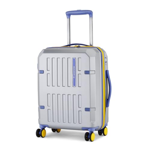 Image of uppercase Hexa Small Solid Trolley Bag with TSA Lock, Durable for Travel, RCS Certified for Sustainability, Anti-Theft Zippers and Double Wheels, Suitcase for Men & Women