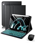 TUNKARMOR for iPad mini 7 (2024) & Mini 6 (2021) Case with Keyboard for iPad mini (A17 Pro) 7th 6th Gen 8.3 inch - 7 Colors Backlit Keyboard Case - Built in Pencil Holder with Mouse, Black