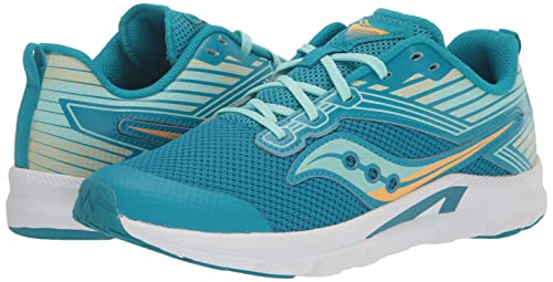 Saucony Axon Sneaker, Turq/Yellow, 4.5 Us Unisex Big Kid #TOP6
