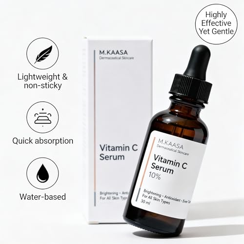 Image of 10% Vitamin C Serum For Glowing Skin 30ml, Antioxidant Brightening Skin Serum for Men and Women, Fades Dark Spots, Evens Tone and Boosts Skin Glow and Radiance 30ml (PACK OF 1) (PACK OF 01)