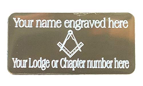 Emblems-Gifts (MP11) 50 mm x 25 mm Personalised Masonic Regalia Case Gold Plate No G