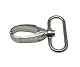 Generic Silvery 1.5 Inches Inside Diameter Oval Ring Olive Shape Lobster Clasp Claw Swivel Eye Lobster Snap Clasp Hook for Strap Pack of 6
