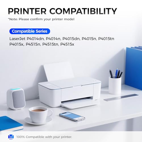 Image of 64A Black Toner Cartridge 1-Pack Replacement for HP 64A CC364A Toner Compatible with HP LaserJet P4014dn P4014n P4015dn P4015n P4015tn P4015x P4515n P4515tn P4515x P4014 P4015 P4515 Series Printer Ink