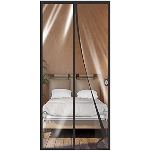 WENT Magnetic Thermal Insulated Door Curtain 85 x 205 cm, Keeps The Room Warm, Suitable for Air-Conditioned, Heated Rooms. No Drilling Required, Easy to Install, Pet Friendly. Transparent Cover