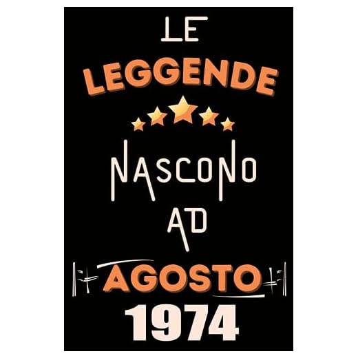 Le leggende Nascono Ad Agosto 1974: Idea Regalo di compleanno 49 anni originale per donne e uomini / Quaderno a righe"