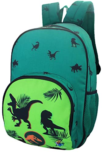 Mochila Escolar De Costas Masculina Infantil Reforçada Dinossauro Verde