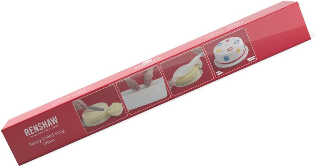 Renshaw Ready Rolled Fondant Icing Disc for 8" Cake - White, 450 g (Pack of 1)